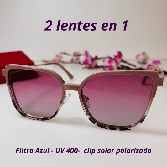 Lentes Clip-On Mariana con Filtro Azul y UV400 | Polarizados 2 en 1 | MiÓptica