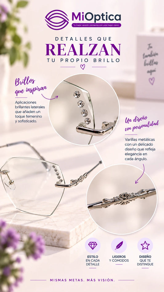 Lentes Fotocromáticos con Filtro Azul Elena | Al Aire para Mujer | MiÓptica