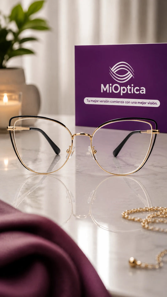 Lentes Fotocromáticos con Filtro Azul Anastacia | Cat-Eye Mujer | MiÓptica